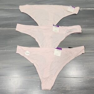 Alfani Intimates Thong Panties‎ Underwear Pink Ultra Soft 3 Pair Size XXL